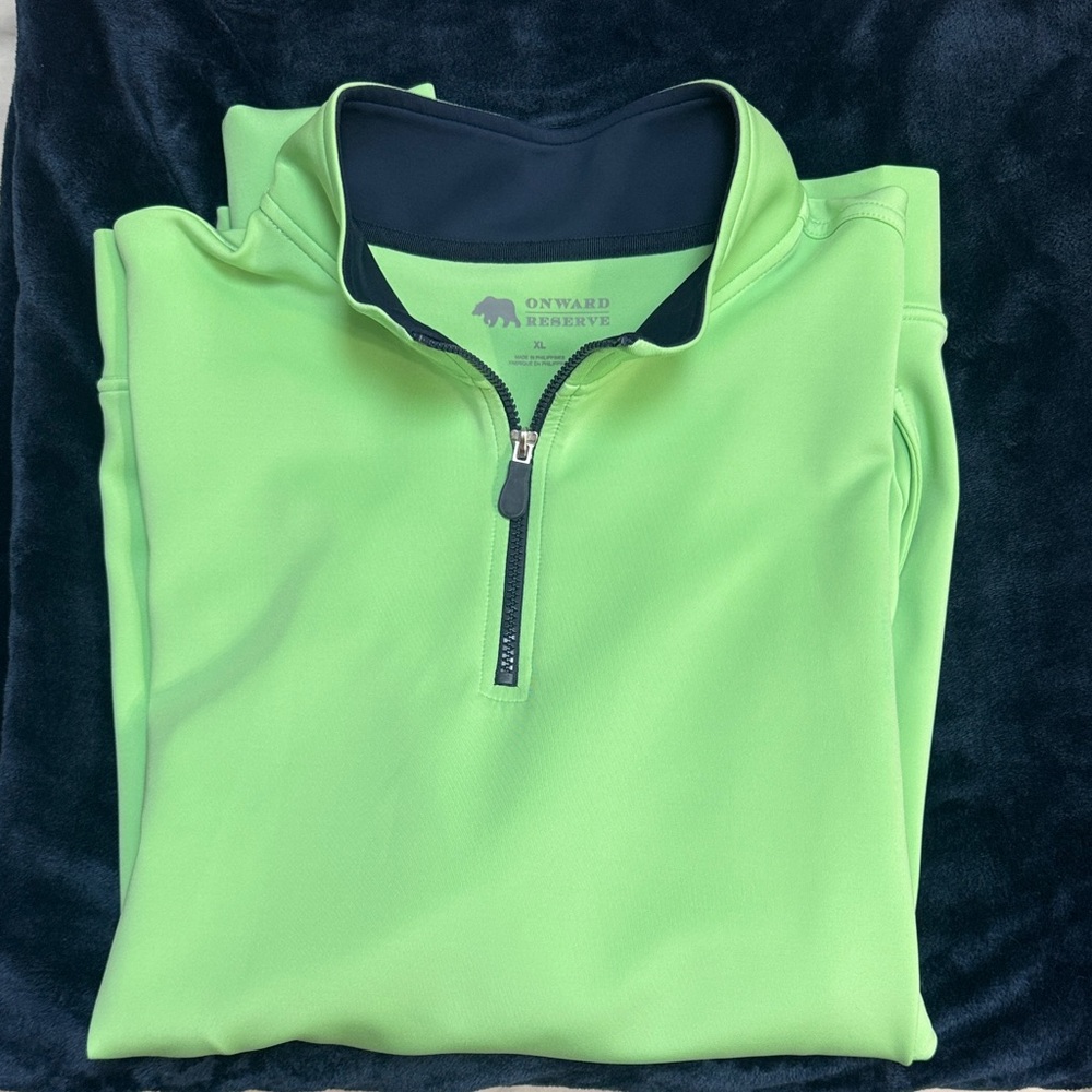 Onward Reserve Men's Green Quarter-Zip Pullover